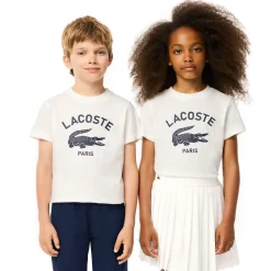 Lacoste Tops*White Organic Cotton T-Shirt