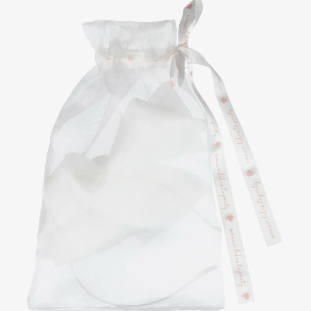 Sienna Likes To Party Hair Accessories*White Organza Bow Hairband