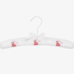 Powell Craft Gifts|Nursery Accessories*White Padded Mouse Clothes Hanger (32cm)