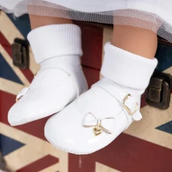 Early Days Pre Walkers|Pre Walkers*White Patent Pre-Walker Shoes