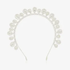 Sienna Likes To Party Hair Accessories*White Pearl & Crystal Tiara