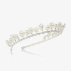 Sienna Likes To Party Hair Accessories*White Pearl & Crystal Tiara