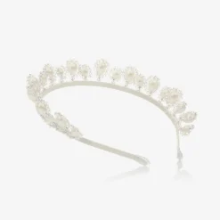 Sienna Likes To Party Hair Accessories*White Pearl & Crystal Tiara