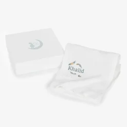 Paint My Dreams Gifts*White Personalised Cotton Blanket (88cm)