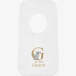 Paint My Dreams Gifts*White Personalised 'G' Initial Bib