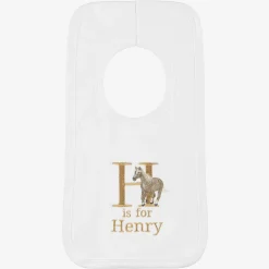 Paint My Dreams Gifts*White Personalised 'H' Initial Bib