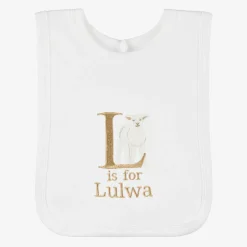 Paint My Dreams Gifts*White Personalised 'L' Initial Bib