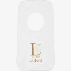 Paint My Dreams Gifts*White Personalised 'L' Initial Bib