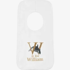 Paint My Dreams Gifts*White Personalised 'W' Initial Bib