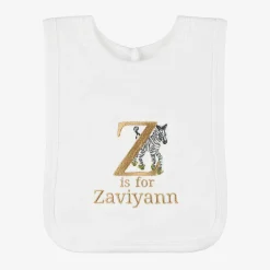 Paint My Dreams Gifts*White Personalised 'Z' Initial Bib