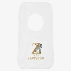 Paint My Dreams Gifts*White Personalised 'Z' Initial Bib