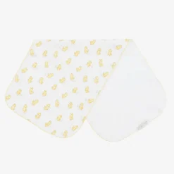 Kissy Kissy Feeding Accessories*White Pima Cotton Cheery Chicks Burp Cloth (49cm)