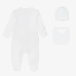 Kissy Kissy Gifts|Babysuits*White Pima Giraffe Glee Babygrow Set