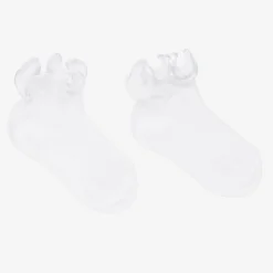 Story Loris Socks*White Ruffle Baby Socks