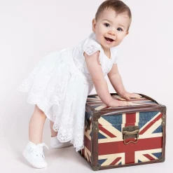 Early Days Pre Walkers|Pre Walkers*White Silk Pre-Walker Shoes