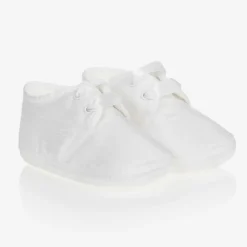 Early Days Pre Walkers|Pre Walkers*White Silk Pre-Walker Shoes