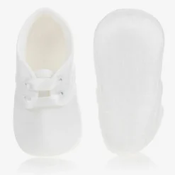 Early Days Pre Walkers|Pre Walkers*White Silk Pre-Walker Shoes