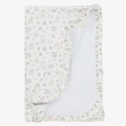 My Little Pie Gifts*White Supima Cotton Delicate Pink Blanket (80cm)