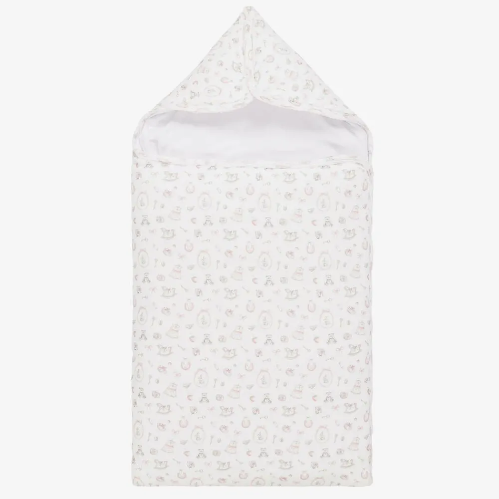 My Little Pie Gifts*White Supima Cotton Delicate Pink Nest (80cm)