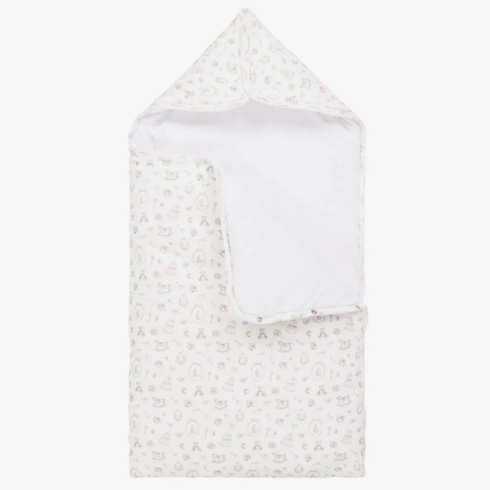 My Little Pie Gifts*White Supima Cotton Delicate Pink Nest (80cm)