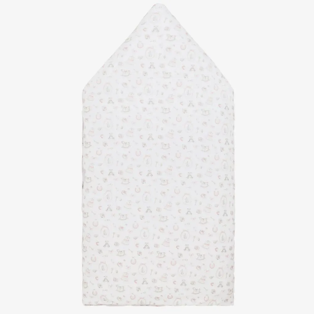 My Little Pie Gifts*White Supima Cotton Delicate Pink Nest (80cm)