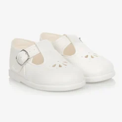 Early Days Traditional Shoes|First Walkers*White T-Bar Shoes