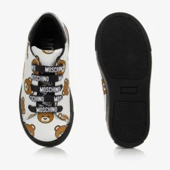 Moschino Kid-Teen Trainers*White Teddy Bear Logo Trainers