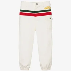 Gucci Trousers*White Web Stripe Denim Jeans