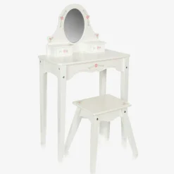 Bigjigs Toys|Gifts*White Wooden Dressing Table & Stool Set (95cm)
