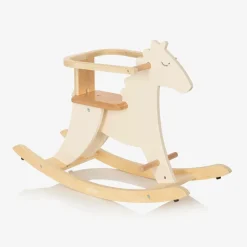 Vilac Gifts*White Wooden Rocking Horse (77cm)