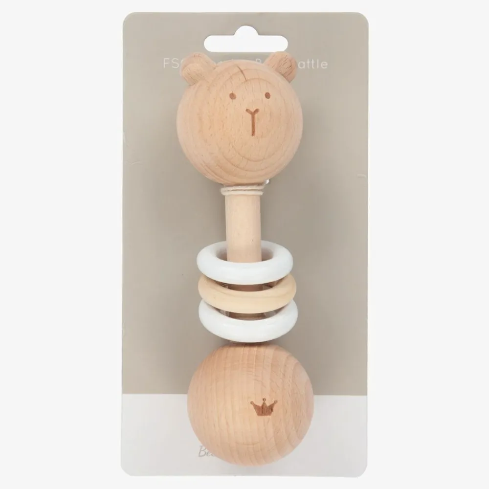 Bam Bam Toys*Wooden Bear Rattle (15cm)
