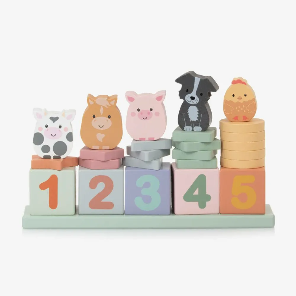 Orange Tree Toys Toys|Toys*Wooden Farmyard Animal Counting Game (25cm)