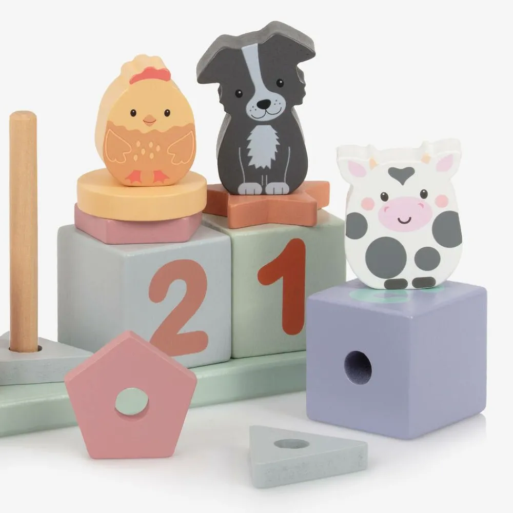 Orange Tree Toys Toys|Toys*Wooden Farmyard Animal Counting Game (25cm)
