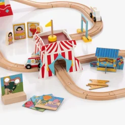 Bigjigs Toys|Gifts*Wooden Fun Fair Train Set (90cm)