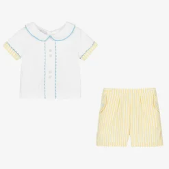 Beau KiD Outfit Sets*Yellow & White Shorts Set