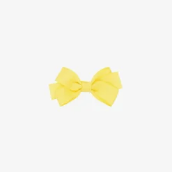 Peach Ribbons Hair Accessories*Yellow Bow Hair Clip (7cm)