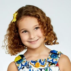 Peach Ribbons Hair Accessories*Yellow Bow Hair Clip (7cm)