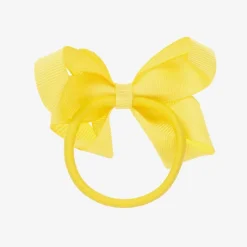 Peach Ribbons Hair Accessories*Yellow Bow Hair Elastic (7cm)