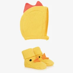 Stella McCartney Kids Gifts*Yellow Cotton Chick Bonnet Set