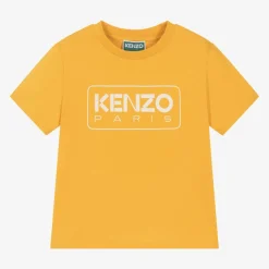 KENZO KIDS Tops*Yellow Kenzo Paris Organic Cotton T-Shirt