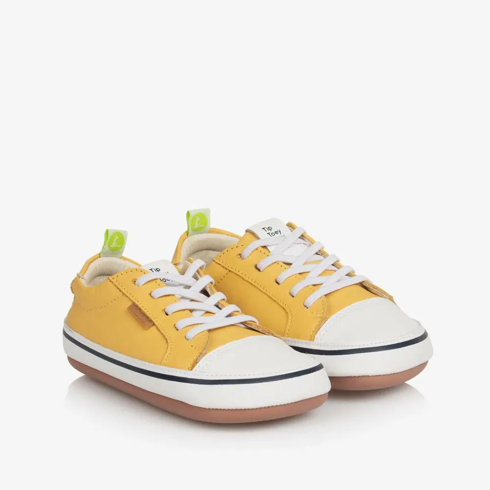 Tip Toey Joey First Walkers|First Walkers*Yellow Leather First Walker Trainers