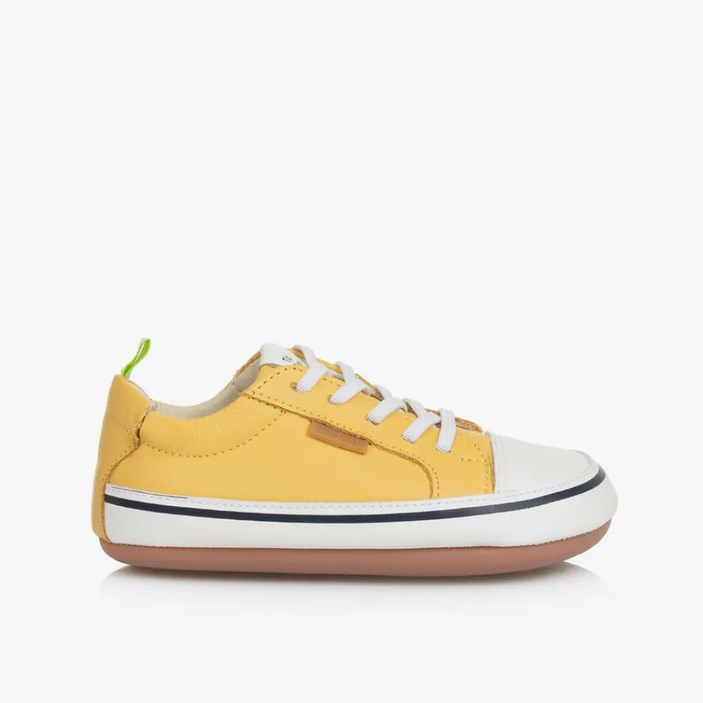 Tip Toey Joey First Walkers|First Walkers*Yellow Leather First Walker Trainers