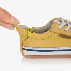 Tip Toey Joey First Walkers|First Walkers*Yellow Leather First Walker Trainers