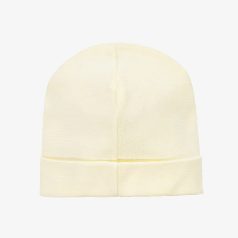 Kissy Kissy Hats|Hats*Yellow Striped Pima Cotton Bee Hive Baby Hat